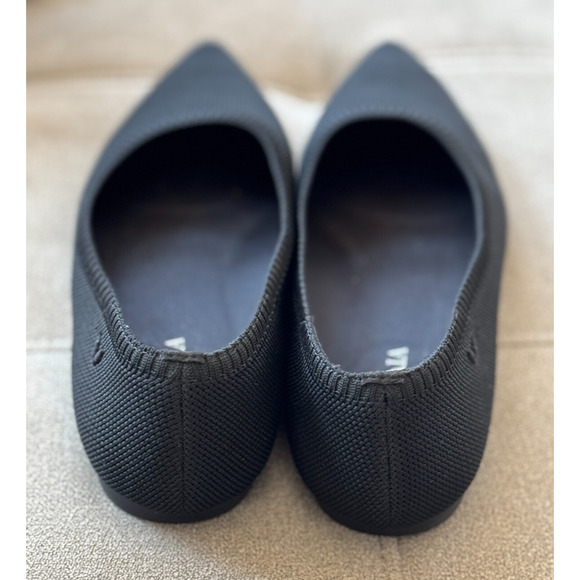 Vivaia Aria 5 Pointed Toe Flats Black Comfort Shoes 41.5, US 10 - Picture 5 of 12